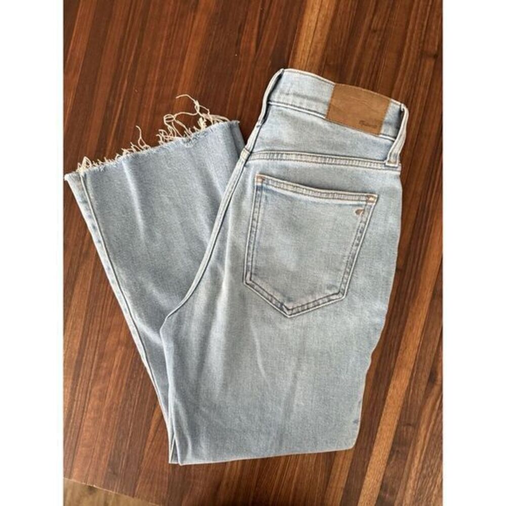 Madewell The Perfect Vintage Flare Crop Jean Light Wash Raw Hem 26P CKP469804381